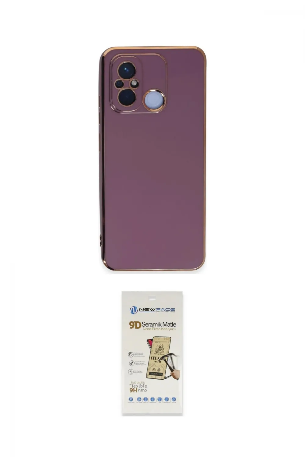 ieg™ Redmi 12C Kılıf Yankı Serisi - Siyah Mat Seramik Nano Ekran Koruyucu