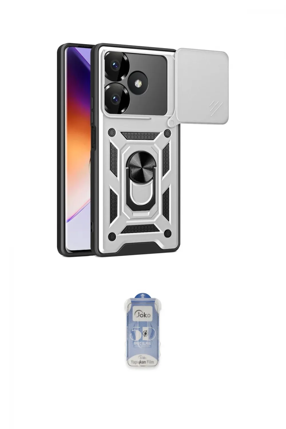 ieg™ Redmi 13 4G Kılıf Ahenk Klasik - Siyah Joko Magic 5D Cam
