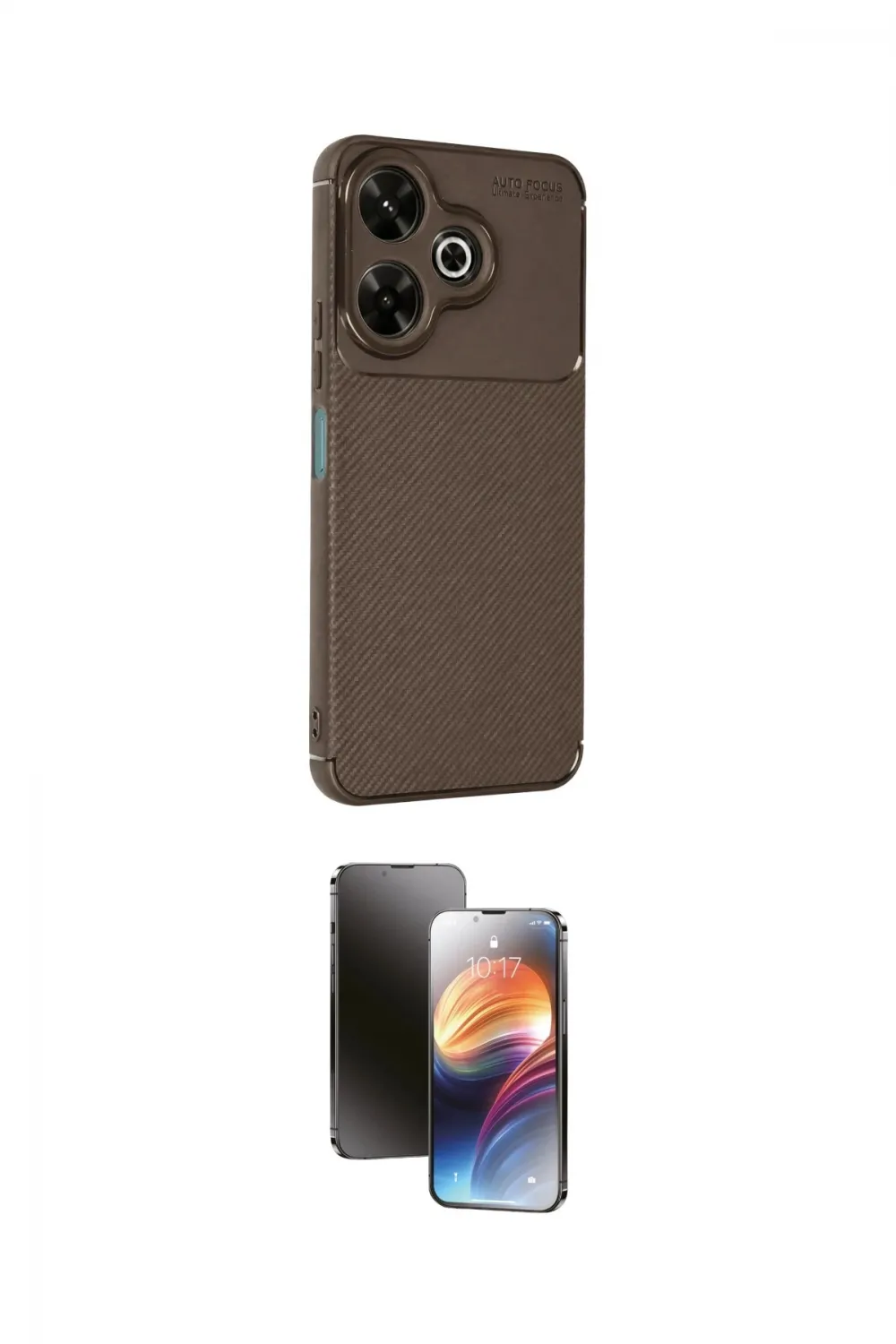 ieg™ Redmi 13 4G Kılıf Eksen Form Prime - Siyah 3D Antistatik Mat Seramik Nano Ekran Koruyucu