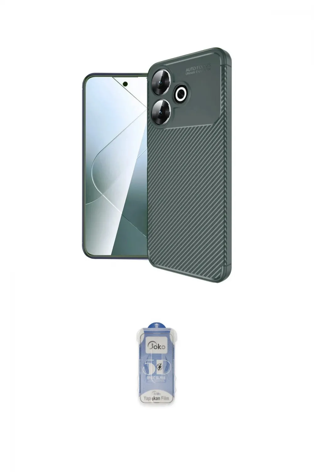 ieg™ Redmi 13 4G Kılıf Eksen Form Prime - Siyah Joko Magic 5D Cam