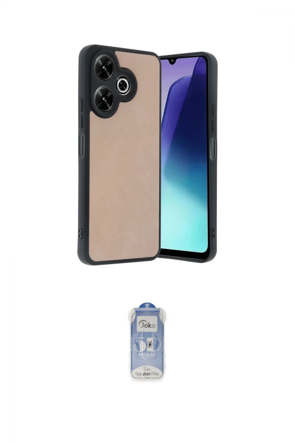 ieg™ Redmi 13 4G Kılıf Kıvılcım Işık Serisi - Siyah Joko Magic 5D Cam