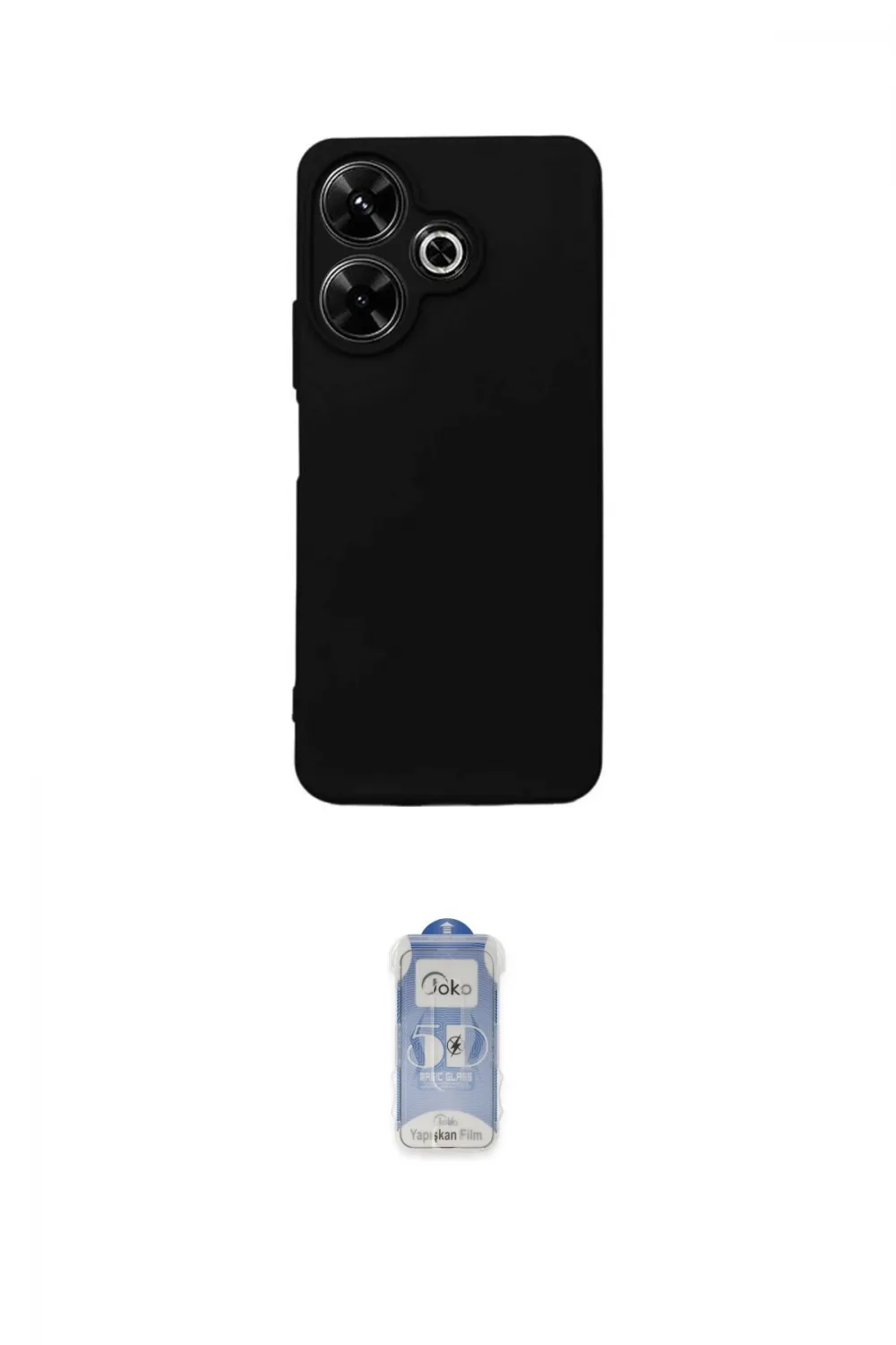 ieg™ Redmi 13 4G Kılıf Kozmos Yansıma Özel Seri - Siyah Joko Magic 5D Cam