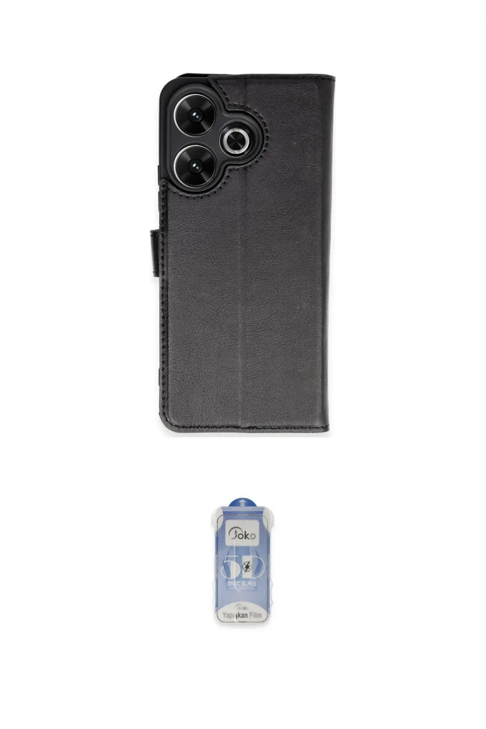 ieg™ Redmi 13 4G Kılıf Siluet Işık Serisi - Siyah Joko Magic 5D Cam