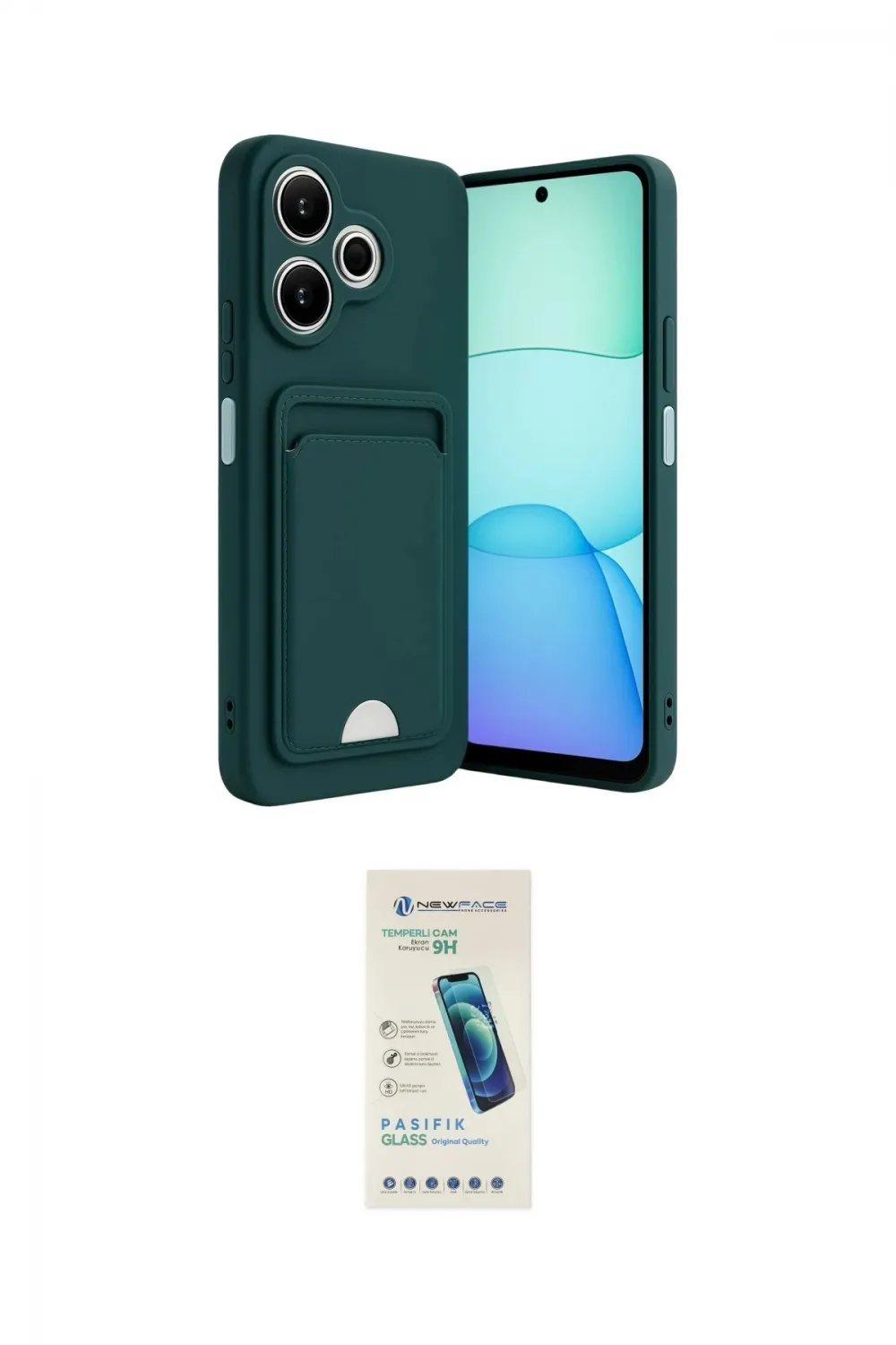 ieg™ Redmi 13 4G Kılıf Vadi Çizgi Prime - Şeffaf Pasifik Cam Ekran Koruyucu