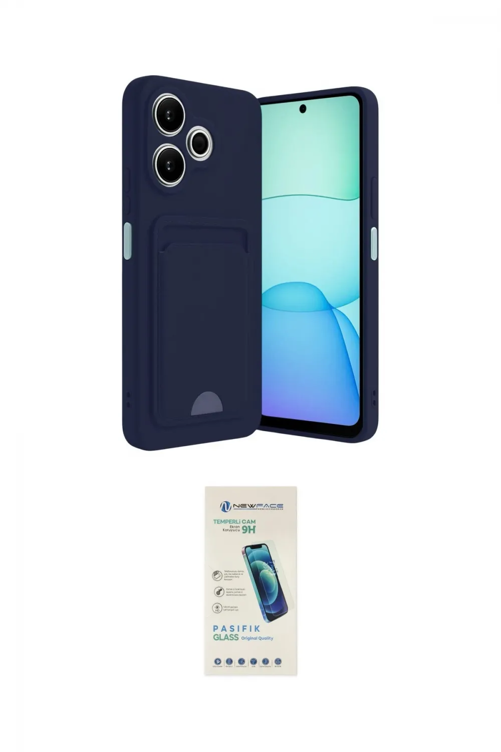 ieg™ Redmi 13 4G Kılıf Vadi Çizgi Prime - Şeffaf Pasifik Cam Ekran Koruyucu