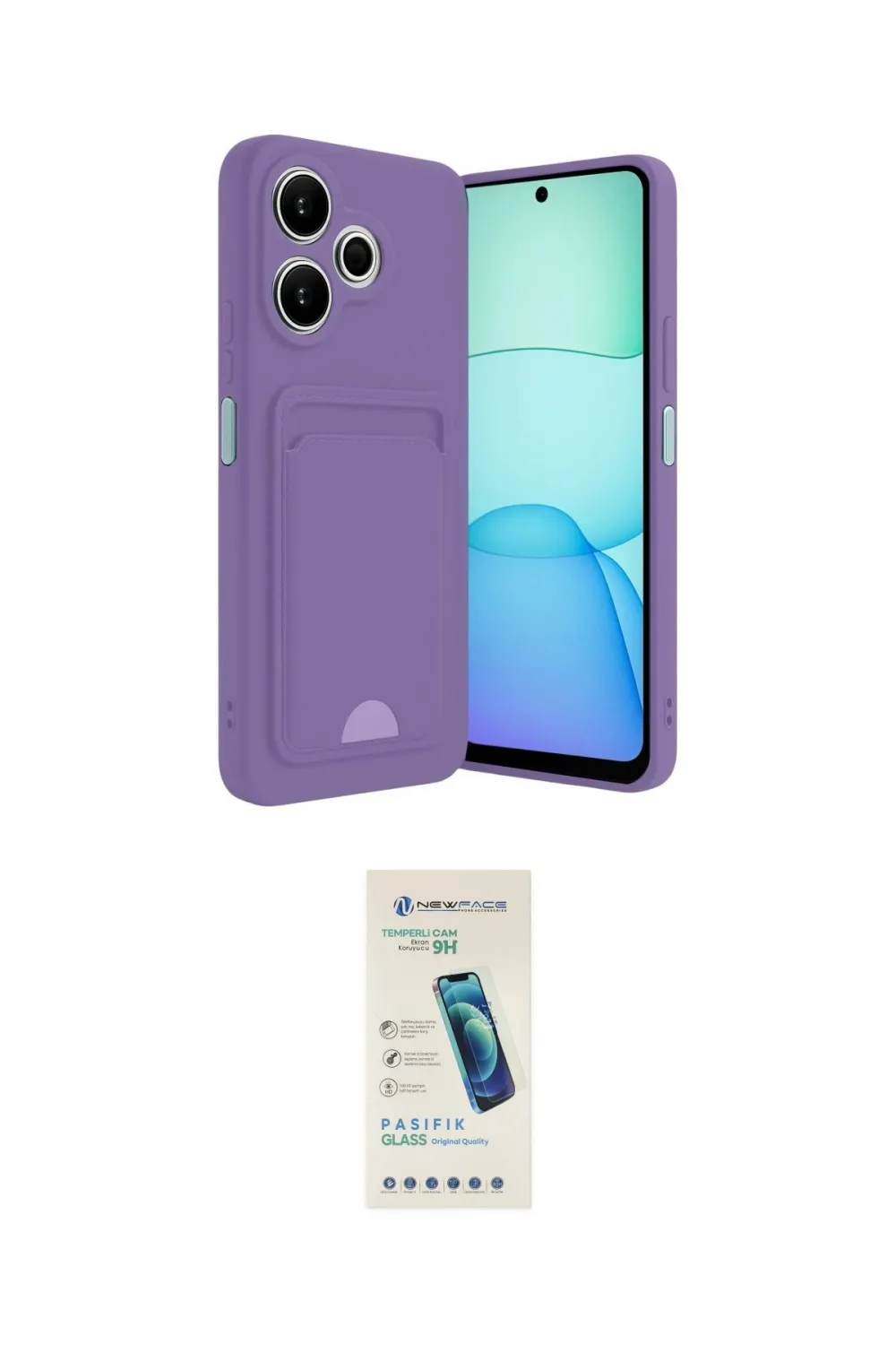 ieg™ Redmi 13 4G Kılıf Vadi Çizgi Prime - Şeffaf Pasifik Cam Ekran Koruyucu
