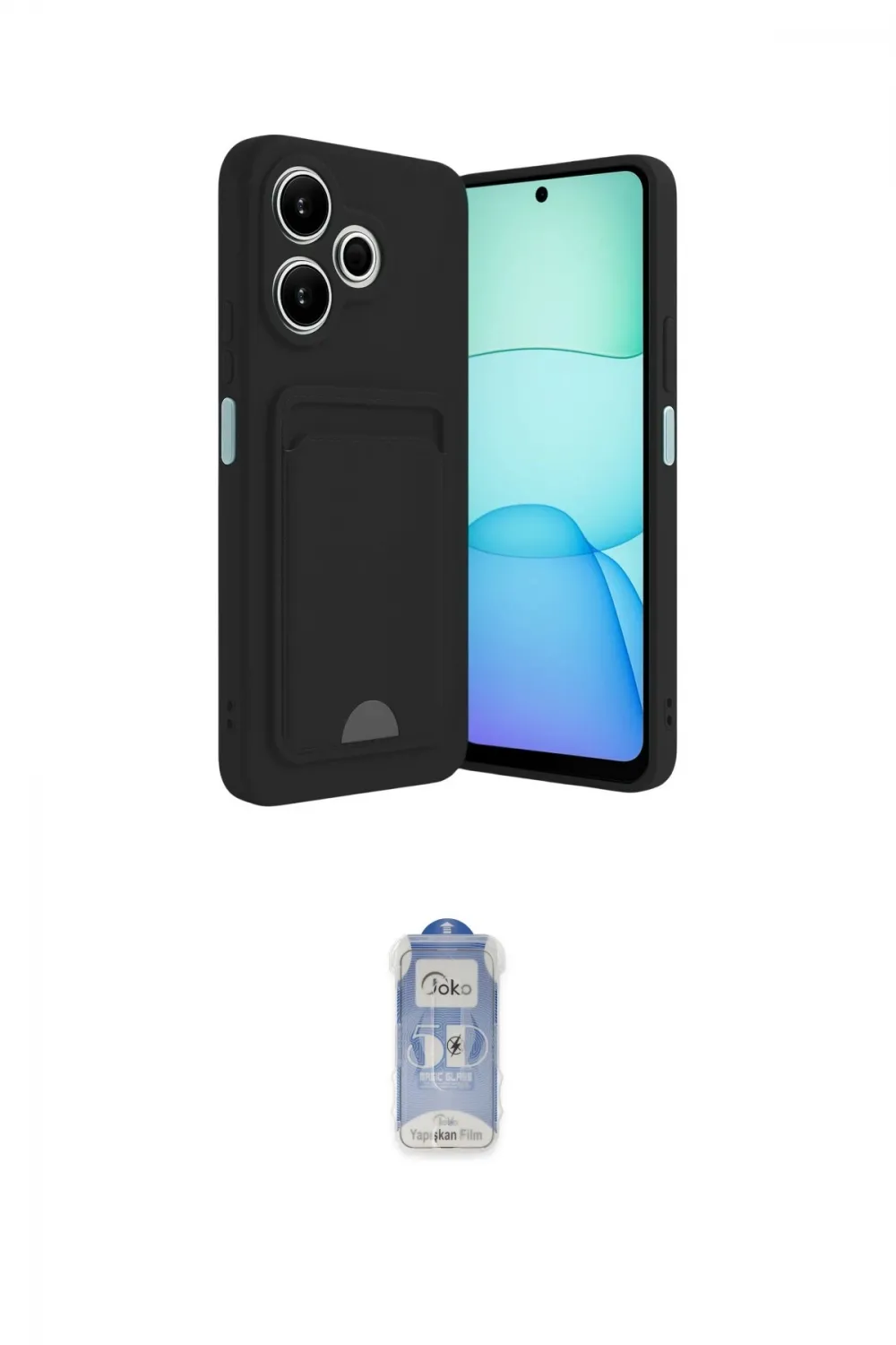 ieg™ Redmi 13 4G Kılıf Vadi Çizgi Prime - Siyah Joko Magic 5D Cam