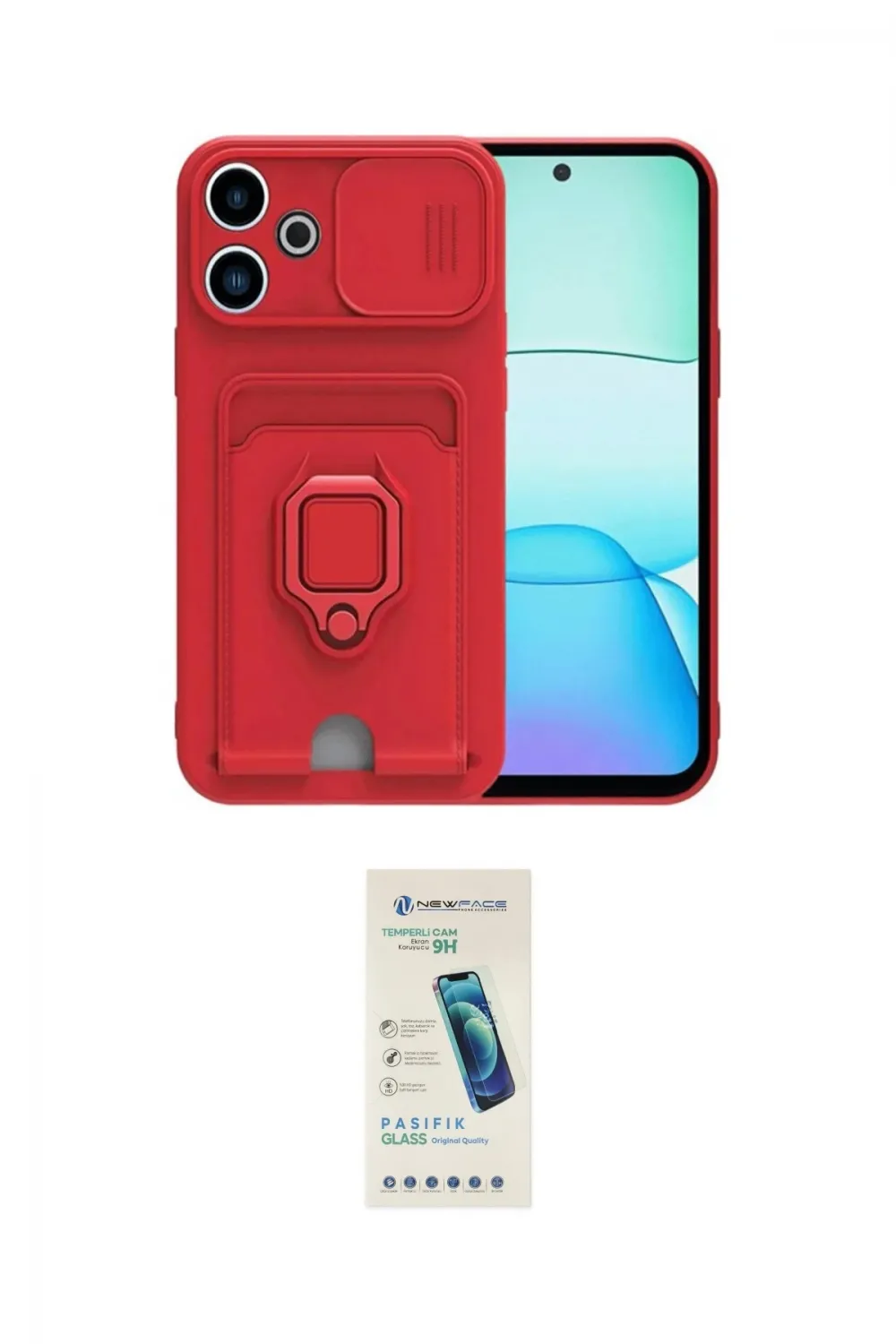 ieg™ Redmi 13 4G Kılıf Vadi Form Prime - Şeffaf Pasifik Cam Ekran Koruyucu