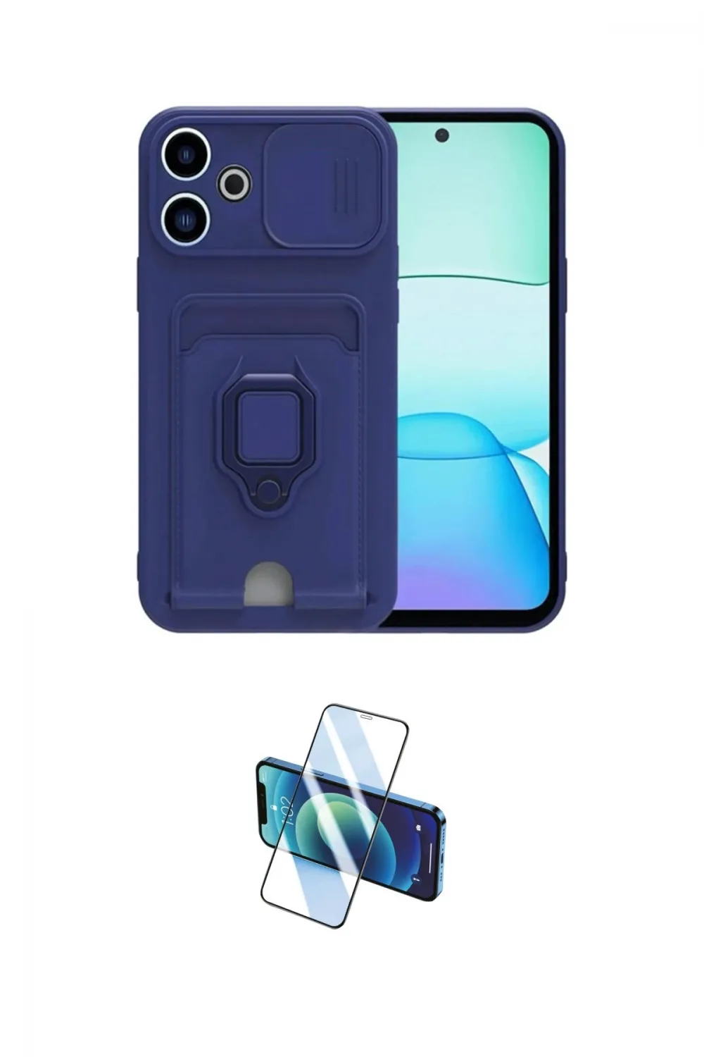 ieg™ Redmi 13 4G Kılıf Vadi Form Prime - Siyah 3D Antistatik Cam Ekran Koruyucu