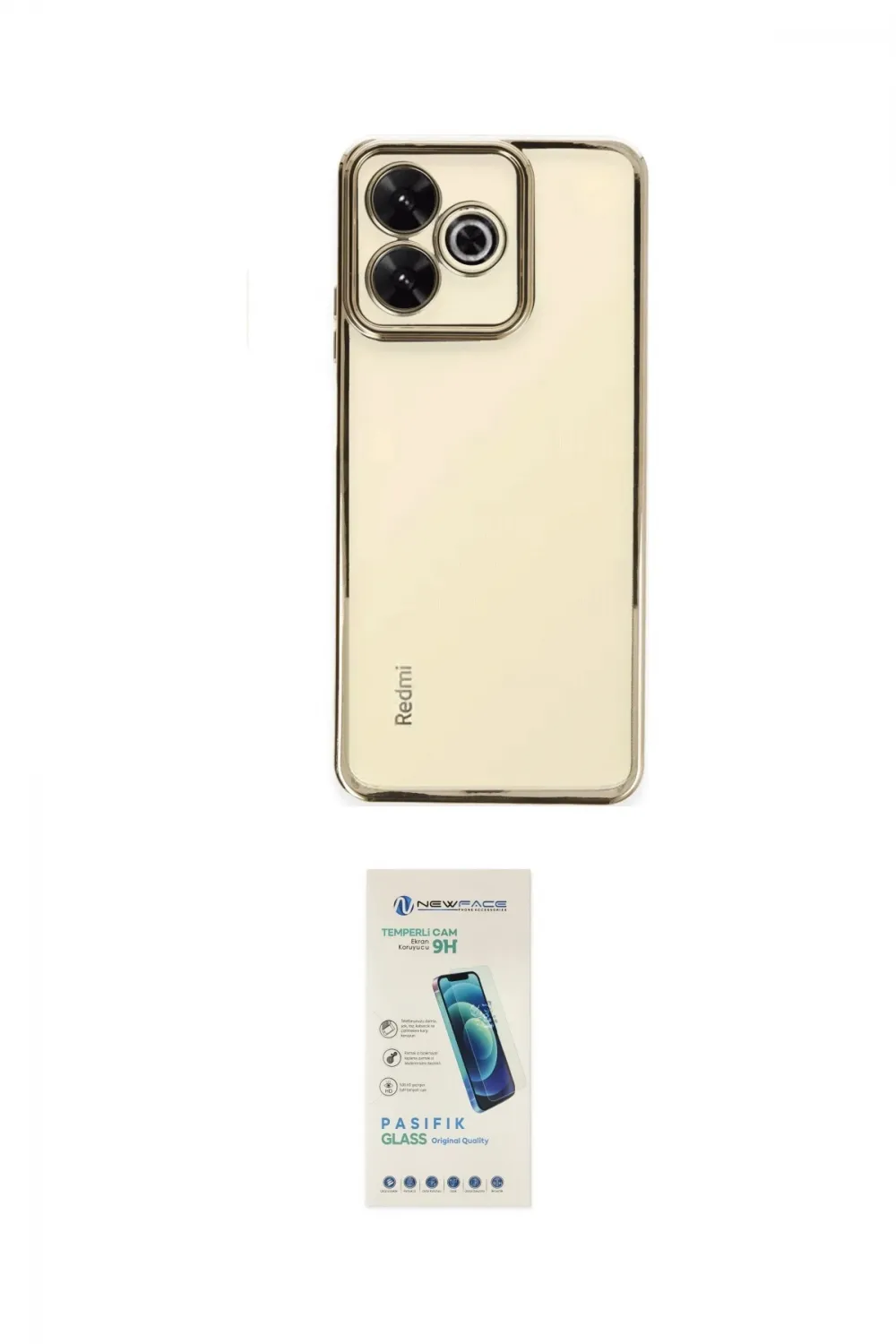 ieg™ Redmi 13 4G Kılıf Vadi Minimal - Şeffaf Pasifik Cam Ekran Koruyucu