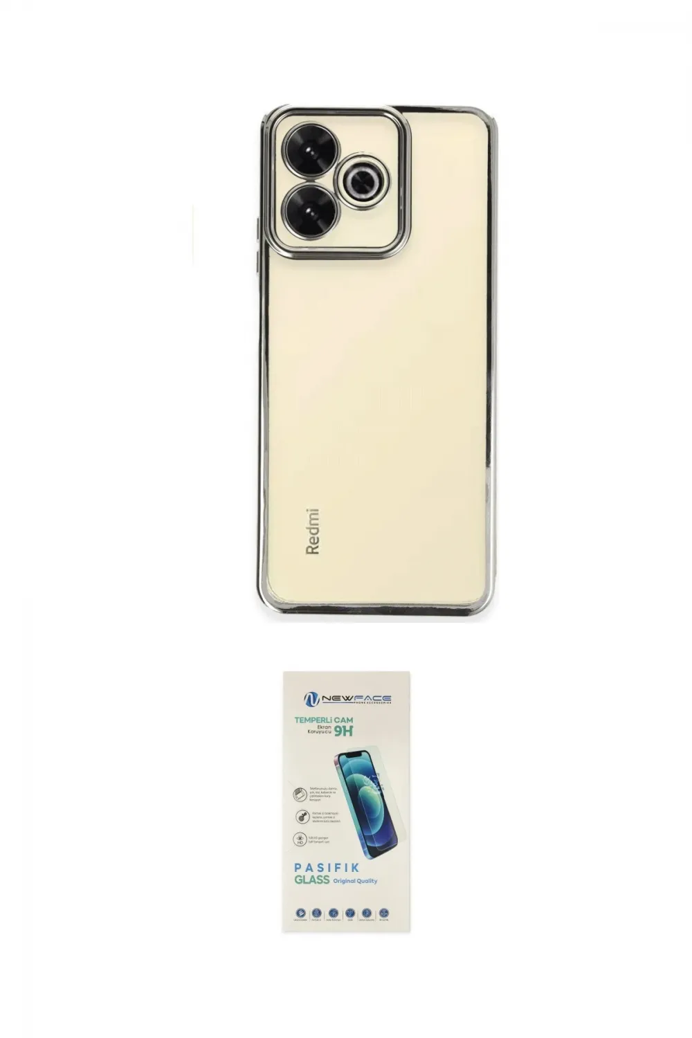 ieg™ Redmi 13 4G Kılıf Vadi Minimal - Şeffaf Pasifik Cam Ekran Koruyucu