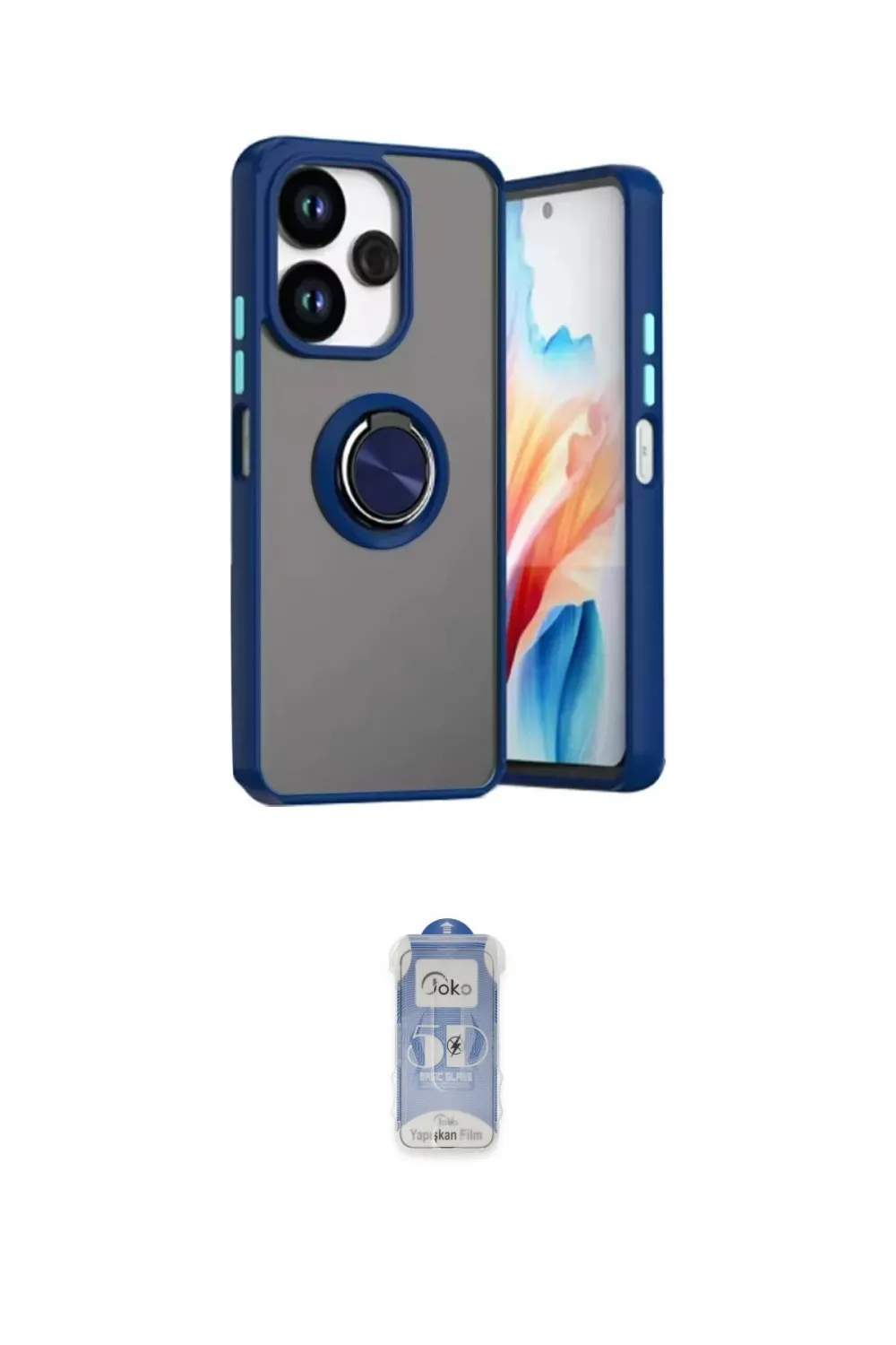 ieg™ Redmi 13 4G Kılıf Yörünge Çizgi - Siyah Joko Magic 5D Cam
