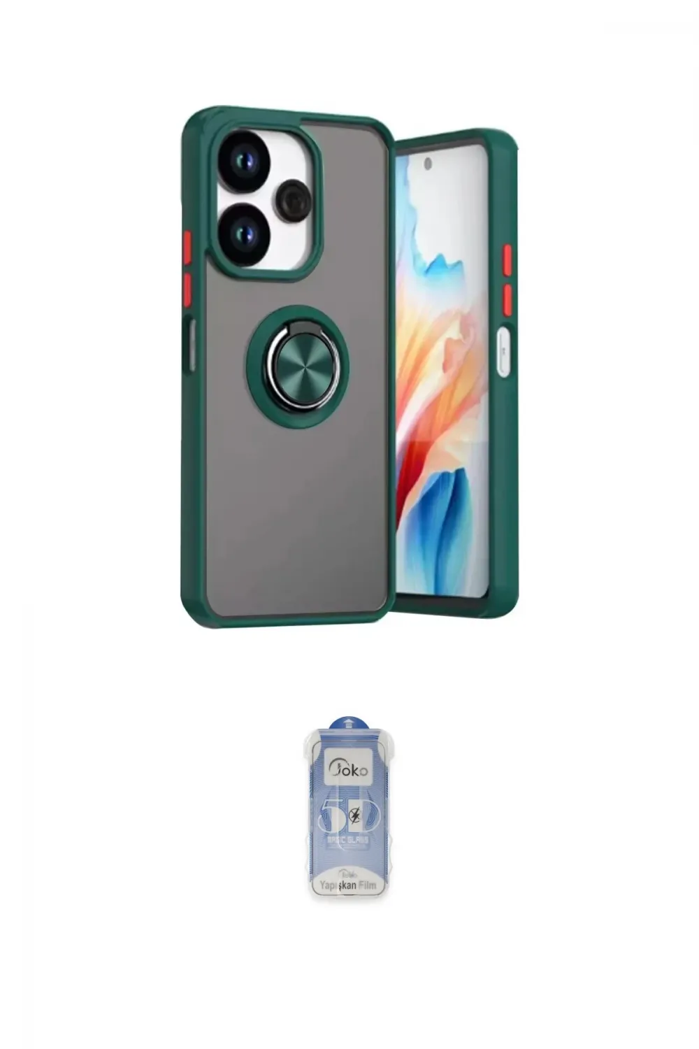 ieg™ Redmi 13 4G Kılıf Yörünge Çizgi - Siyah Joko Magic 5D Cam