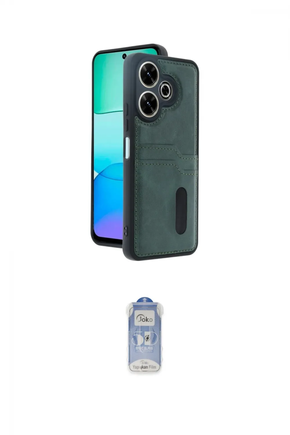 ieg™ Redmi 13 4G Kılıf Yörünge Işık Serisi - Siyah Joko Magic 5D Cam