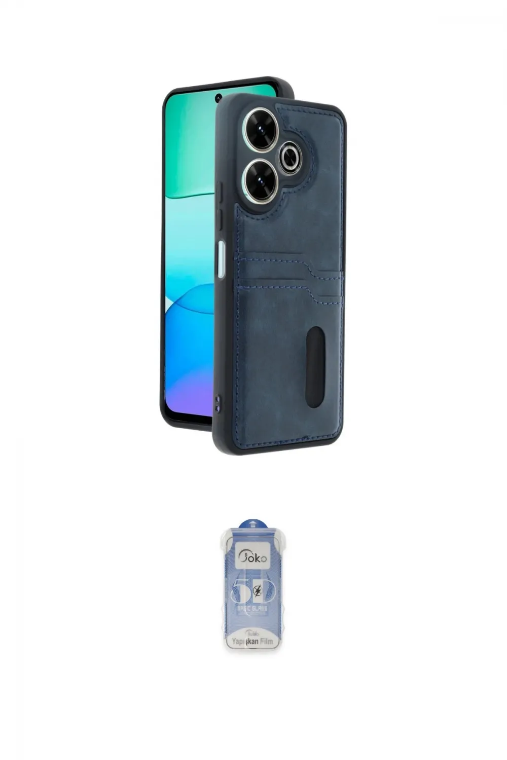 ieg™ Redmi 13 4G Kılıf Yörünge Işık Serisi - Siyah Joko Magic 5D Cam