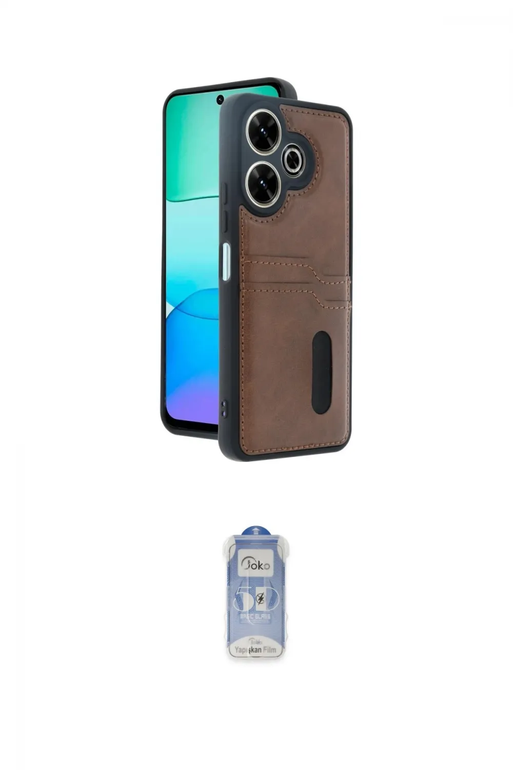 ieg™ Redmi 13 4G Kılıf Yörünge Işık Serisi - Siyah Joko Magic 5D Cam