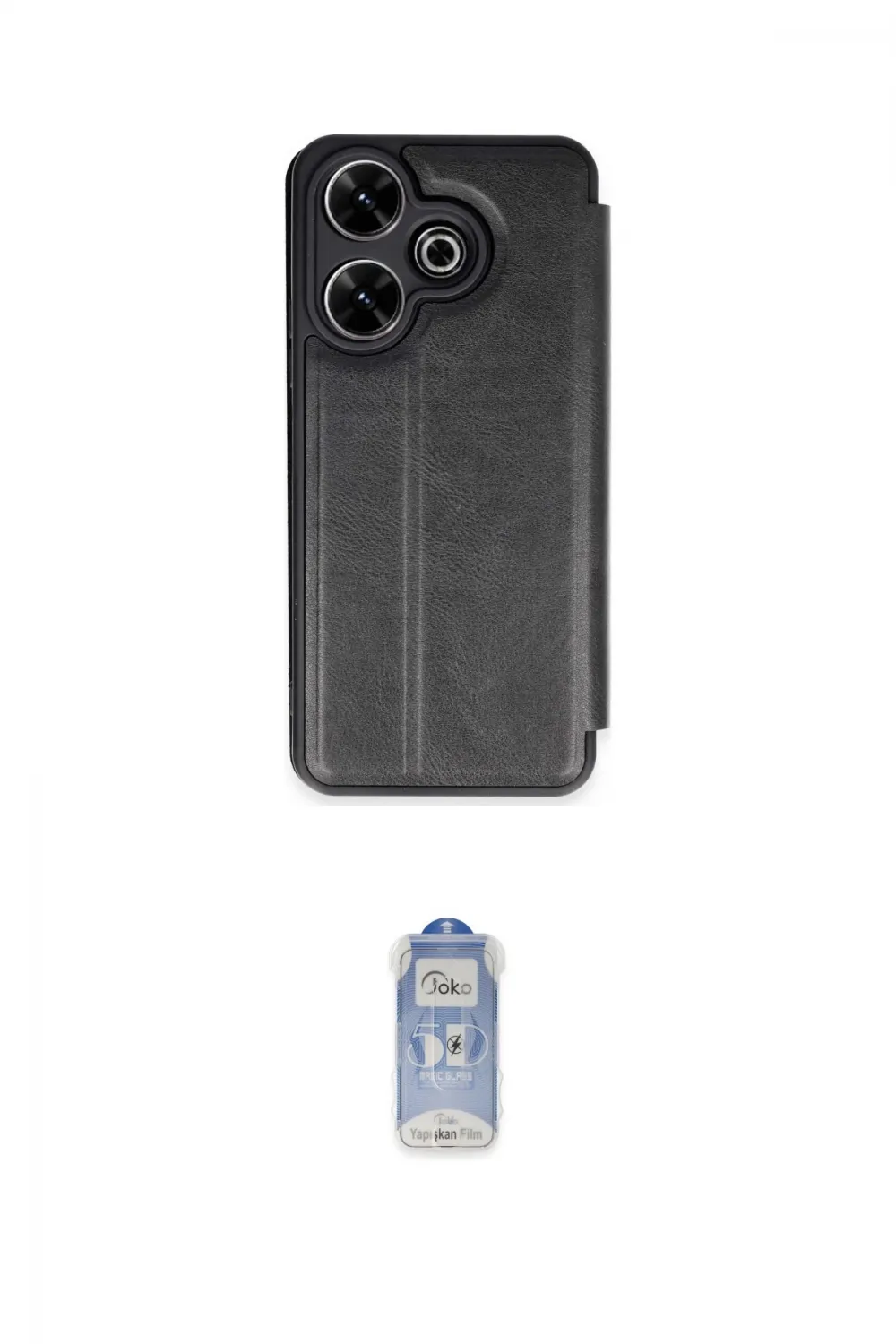 ieg™ Redmi 13 4G Kılıf Zirve Yansıma Serisi - Siyah Joko Magic 5D Cam
