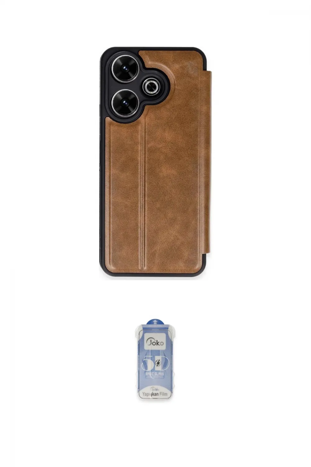 ieg™ Redmi 13 4G Kılıf Zirve Yansıma Serisi - Siyah Joko Magic 5D Cam
