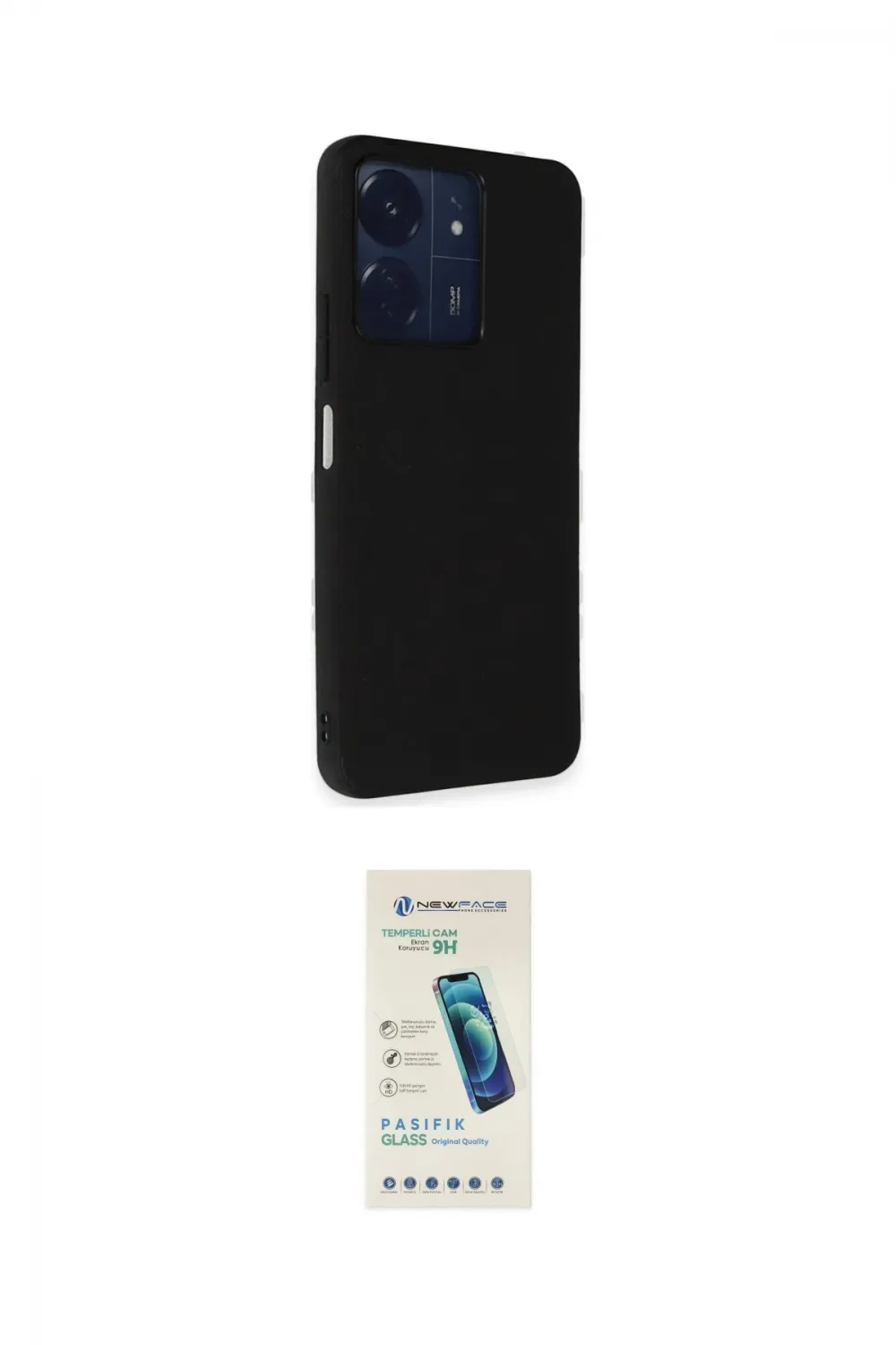 ieg™ Redmi 13C Kılıf Akış Asil Koleksiyonu - Şeffaf Pasifik Cam Ekran Koruyucu