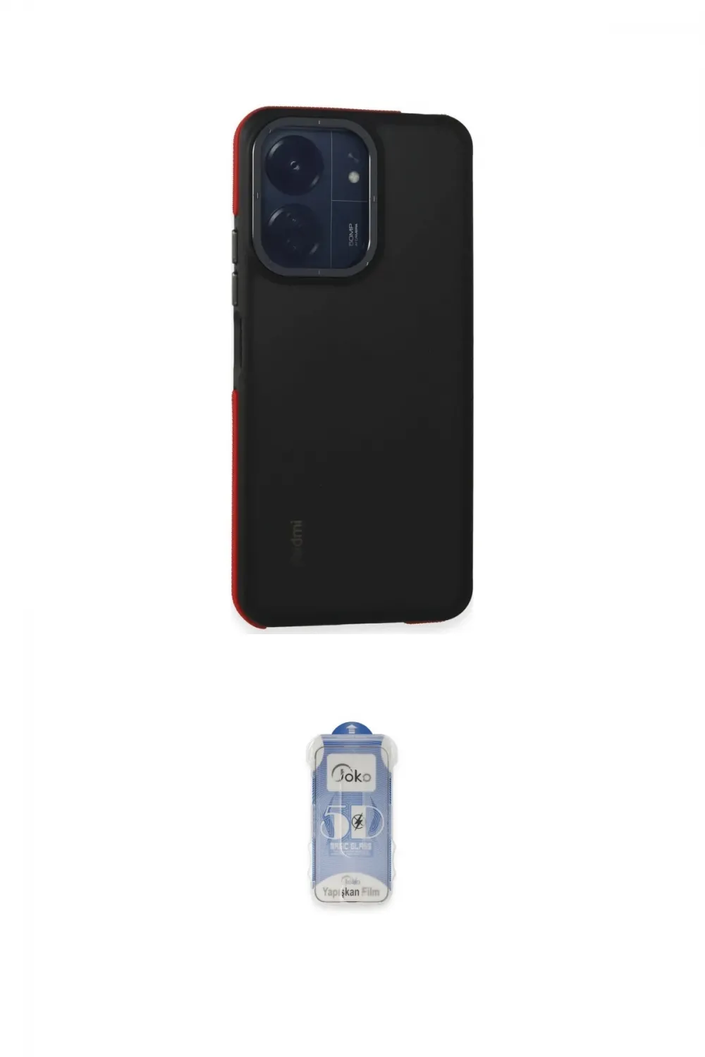 ieg™ Redmi 13C Kılıf Eksen Işık - Siyah Joko Magic 5D Cam