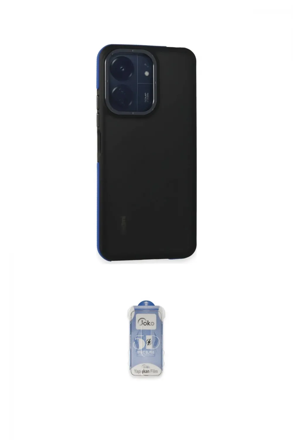 ieg™ Redmi 13C Kılıf Eksen Işık - Siyah Joko Magic 5D Cam