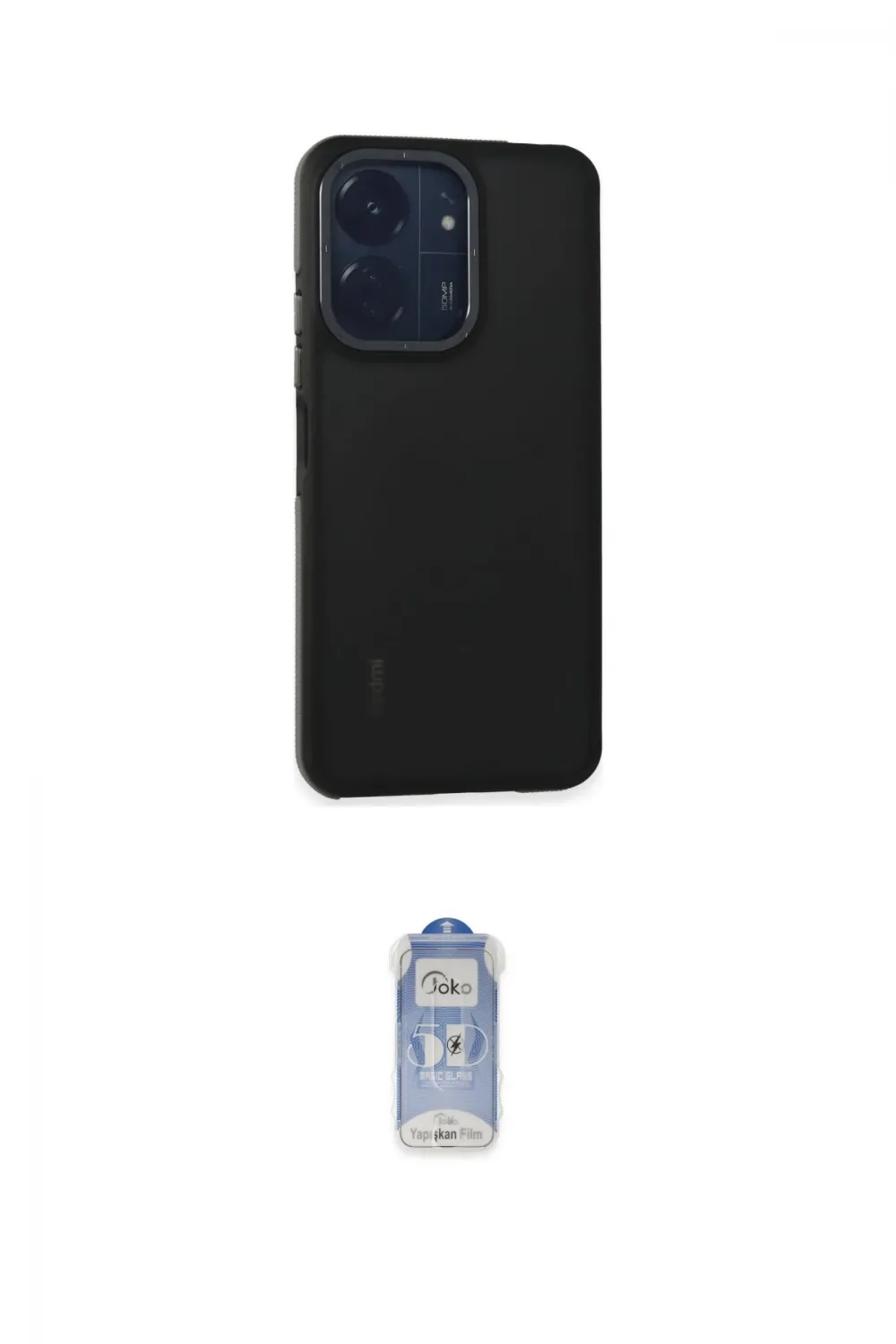 ieg™ Redmi 13C Kılıf Eksen Işık - Siyah Joko Magic 5D Cam