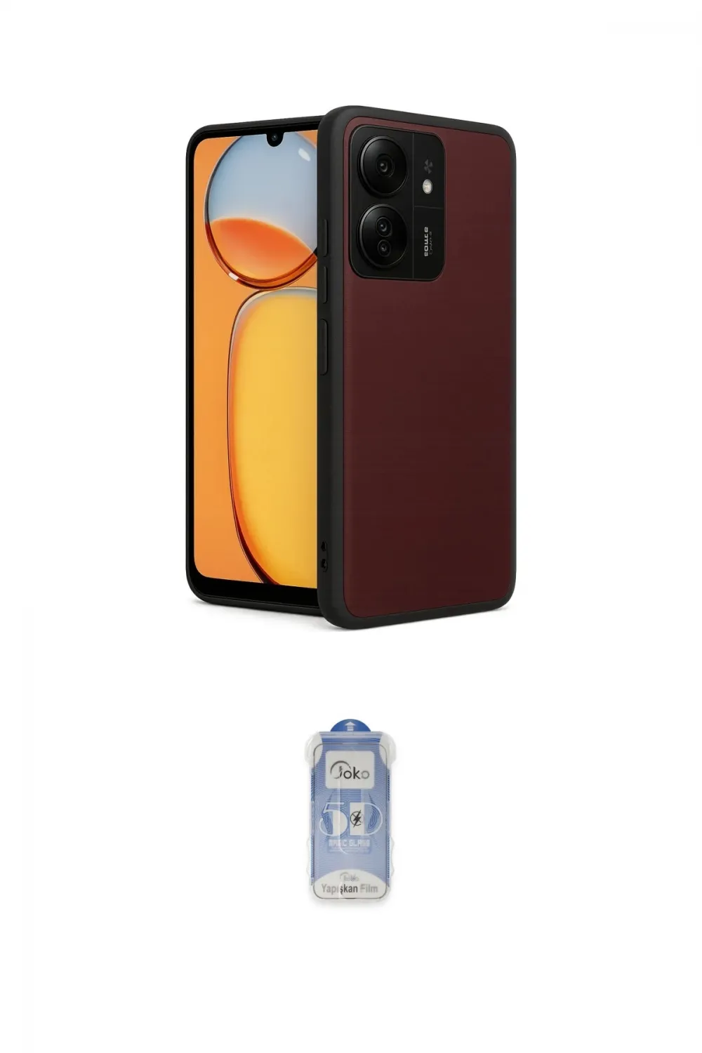 ieg™ Redmi 13C Kılıf Kıvılcım Işık Serisi - Siyah Joko Magic 5D Cam