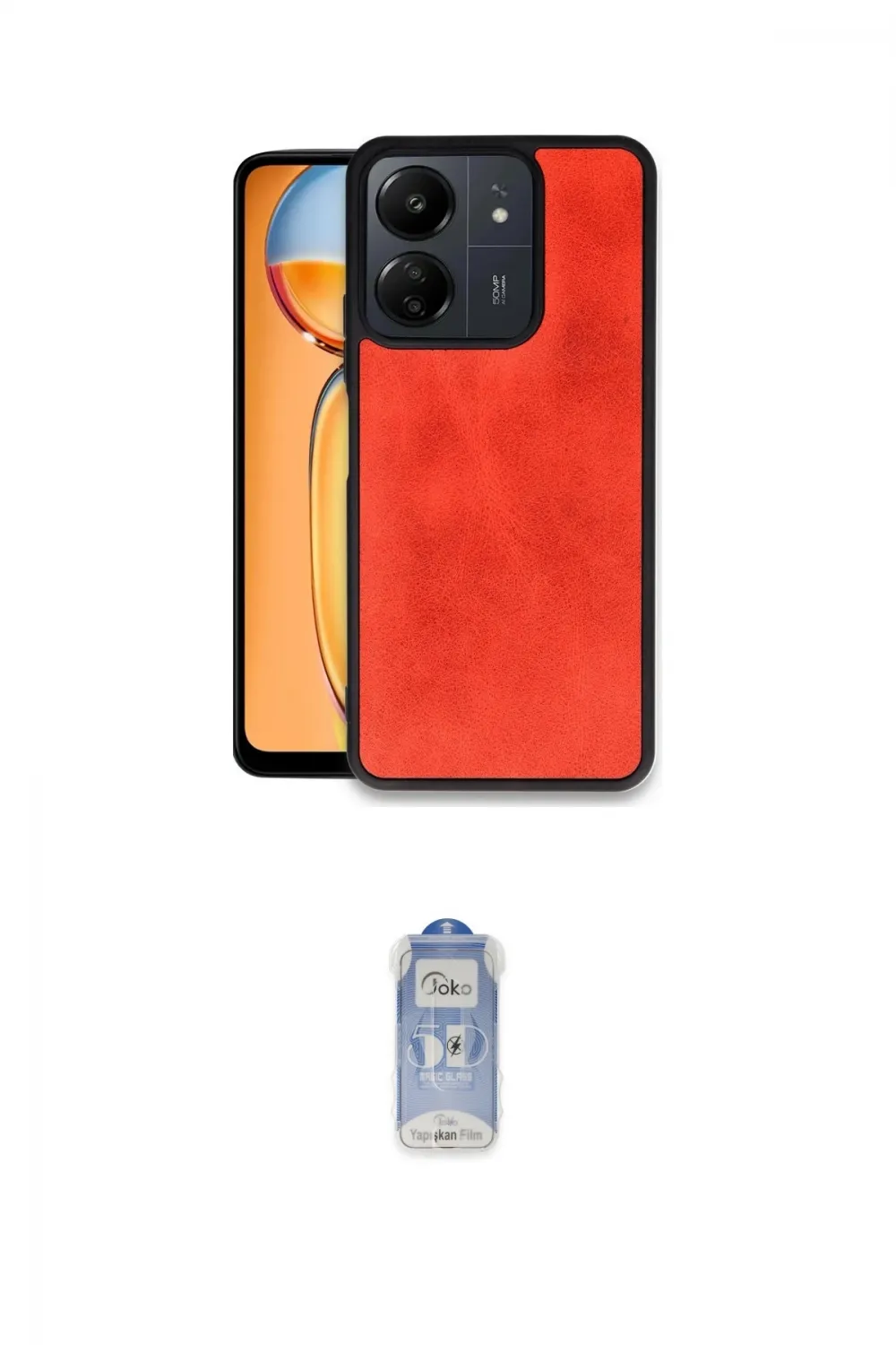 ieg™ Redmi 13C Kılıf Kıvılcım Işık Serisi - Siyah Joko Magic 5D Cam