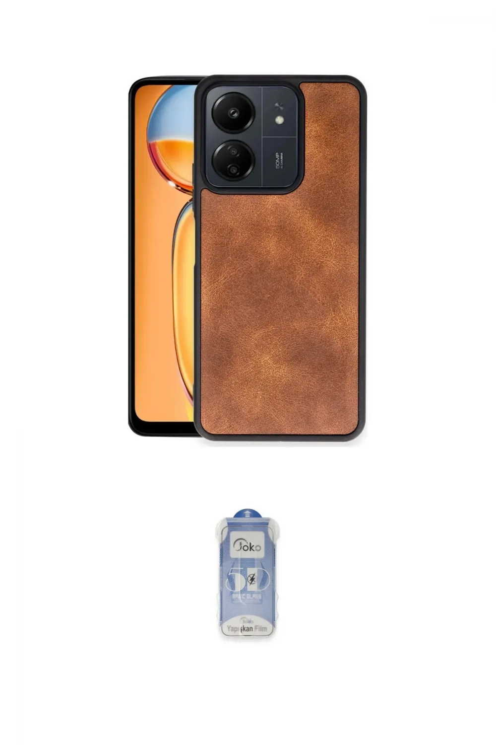 ieg™ Redmi 13C Kılıf Kıvılcım Işık Serisi - Siyah Joko Magic 5D Cam