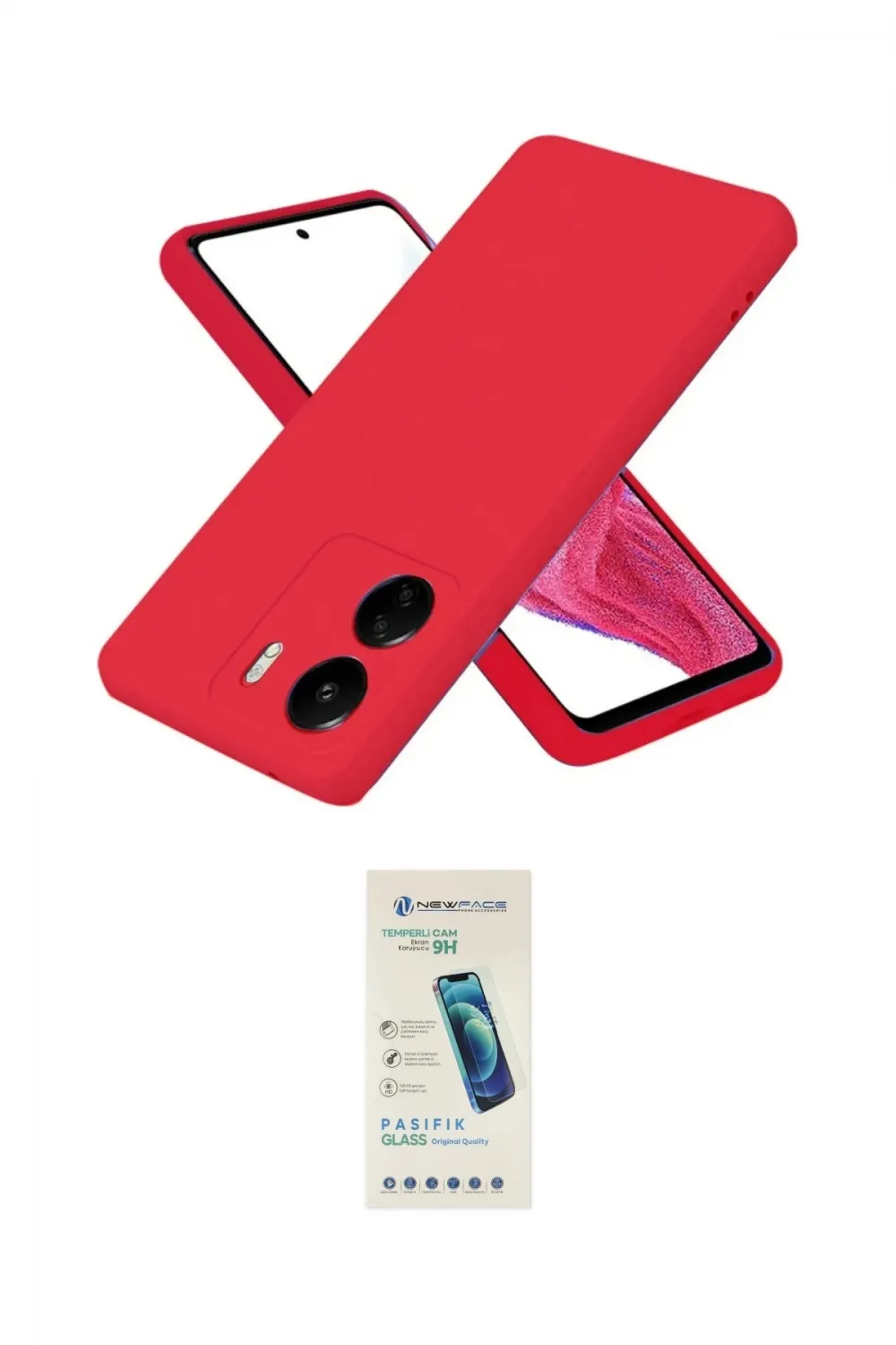 ieg™ Redmi 13C Kılıf Kozmos Yansıma Özel Seri - Şeffaf Pasifik Cam Ekran Koruyucu