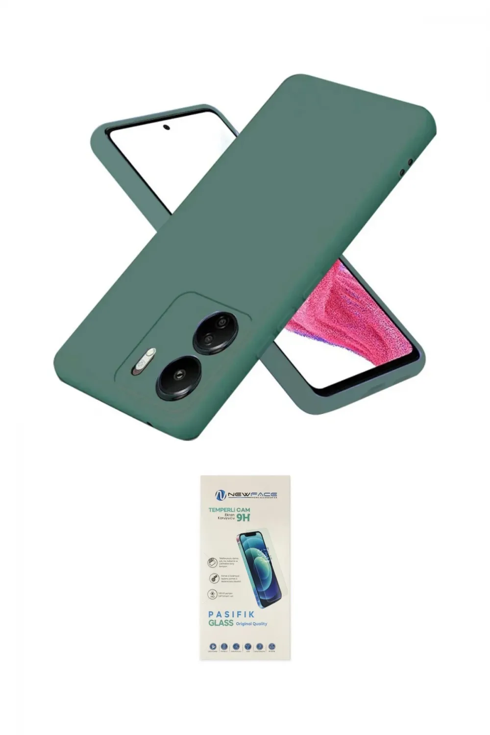 ieg™ Redmi 13C Kılıf Kozmos Yansıma Özel Seri - Şeffaf Pasifik Cam Ekran Koruyucu