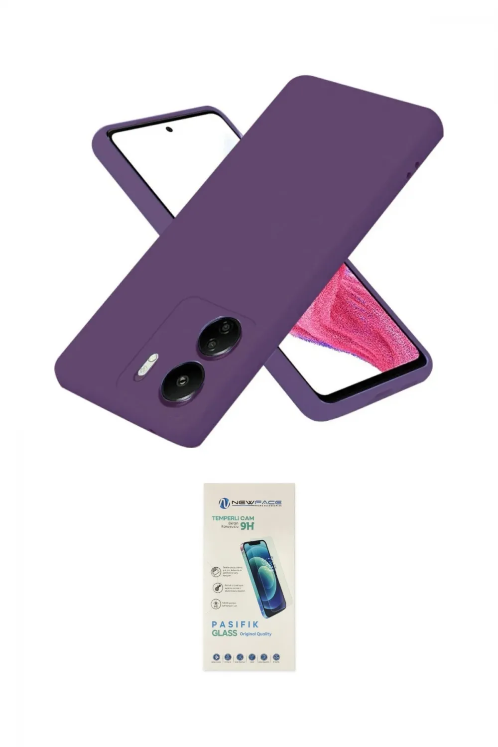 ieg™ Redmi 13C Kılıf Kozmos Yansıma Özel Seri - Şeffaf Pasifik Cam Ekran Koruyucu