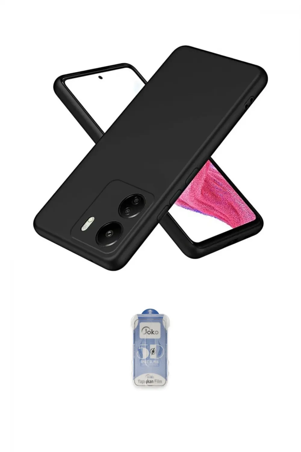 ieg™ Redmi 13C Kılıf Kozmos Yansıma Özel Seri - Siyah Joko Magic 5D Cam