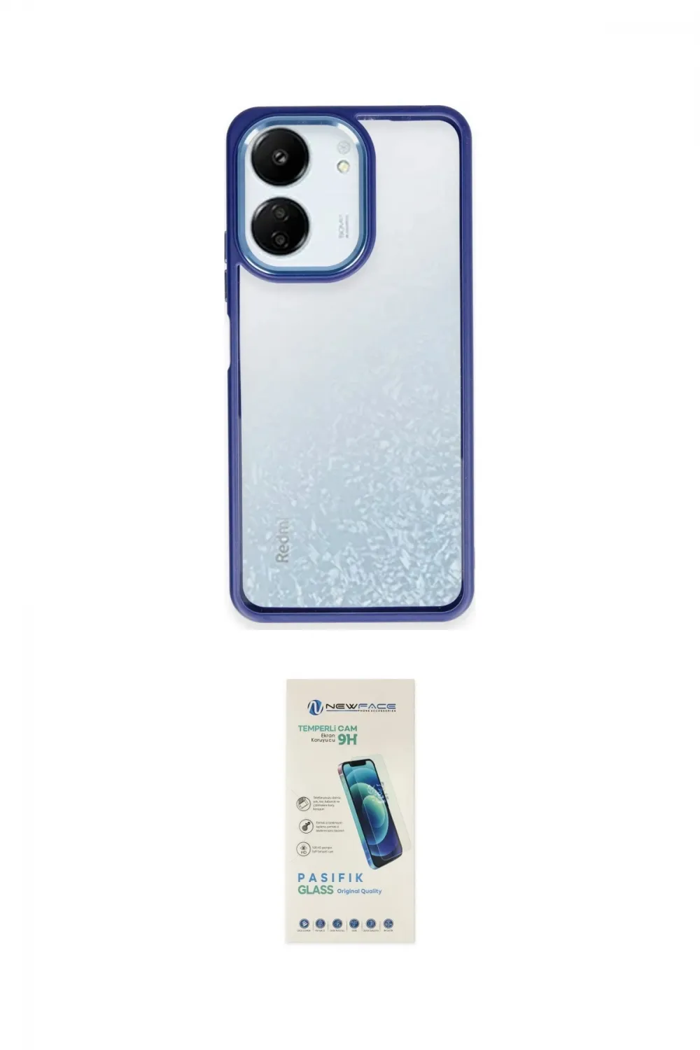 ieg™ Redmi 13C Kılıf Nova Işık Serisi - Şeffaf Pasifik Cam Ekran Koruyucu