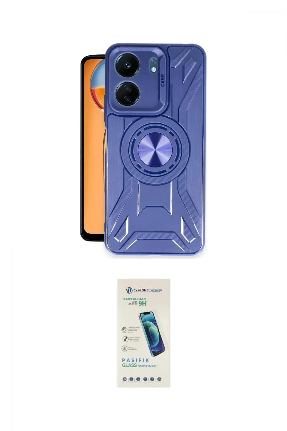 ieg™ Redmi 13C Kılıf Nova Yansıma Prime - Şeffaf Pasifik Cam Ekran Koruyucu