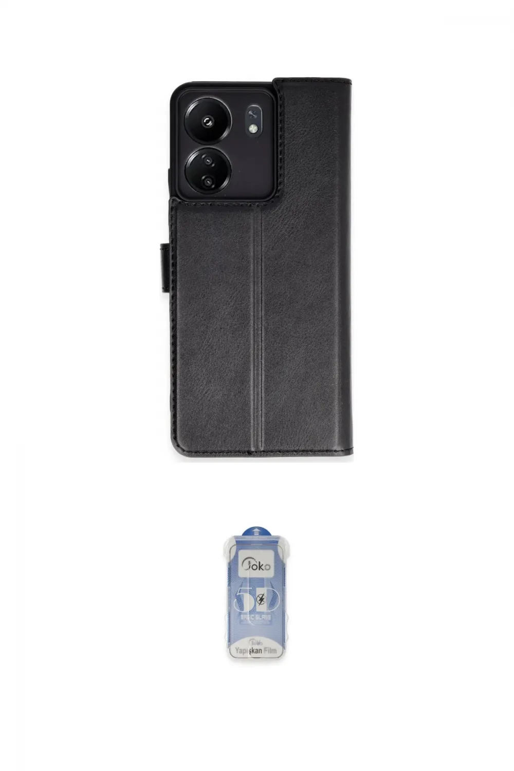 ieg™ Redmi 13C Kılıf Siluet Işık Serisi - Siyah Joko Magic 5D Cam