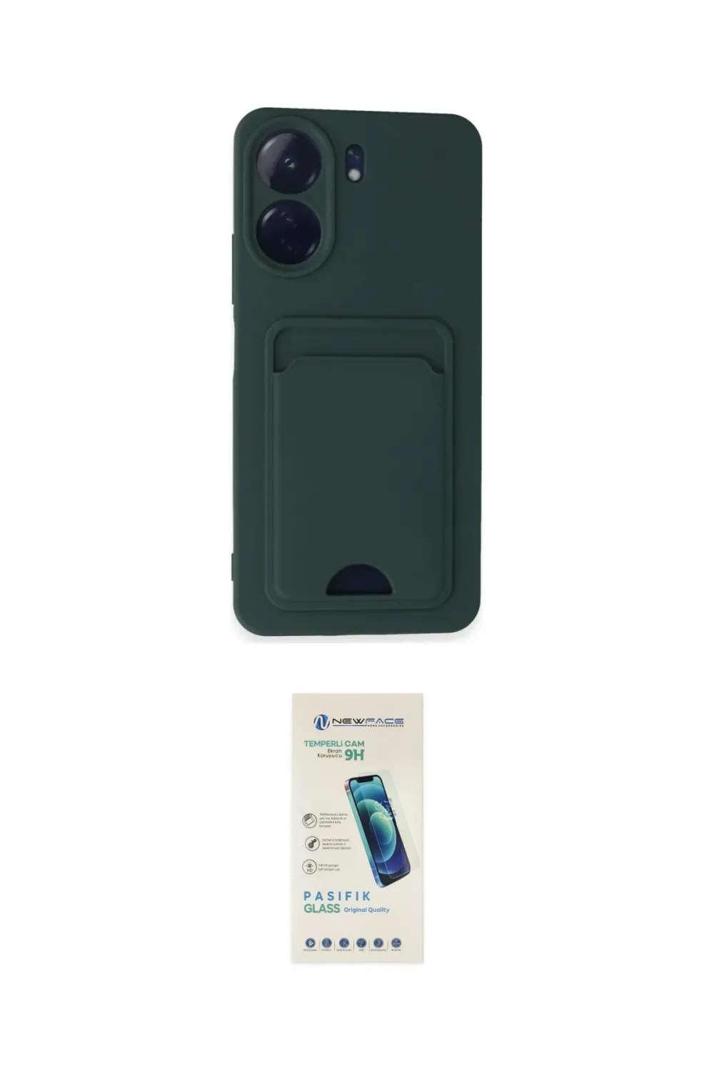 ieg™ Redmi 13C Kılıf Vadi Çizgi Prime - Şeffaf Pasifik Cam Ekran Koruyucu