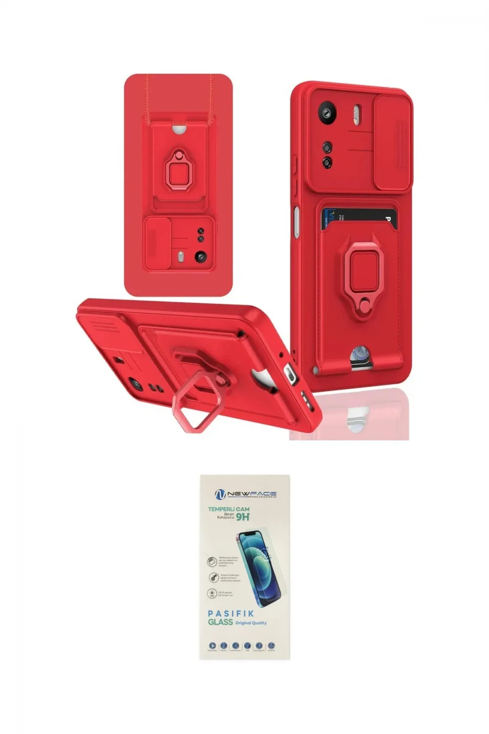 ieg™ Redmi 13C Kılıf Vadi Form Prime - Şeffaf Pasifik Cam Ekran Koruyucu