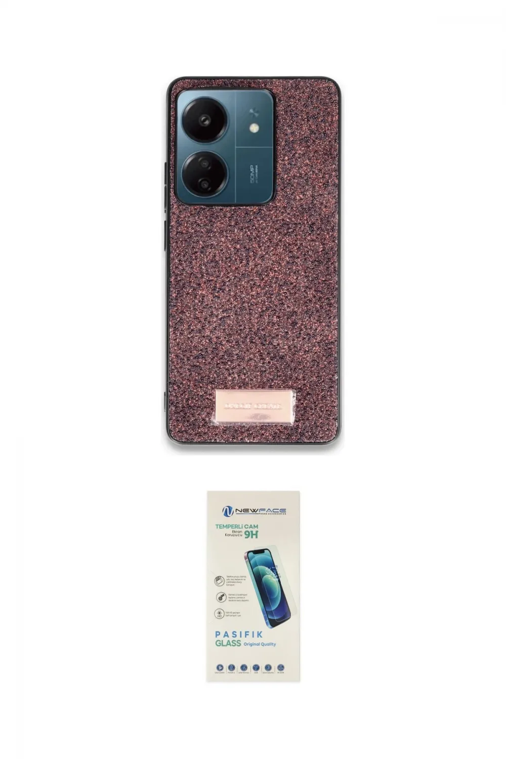 ieg™ Redmi 13C Kılıf Vadi Klasik Serisi - Şeffaf Pasifik Cam Ekran Koruyucu