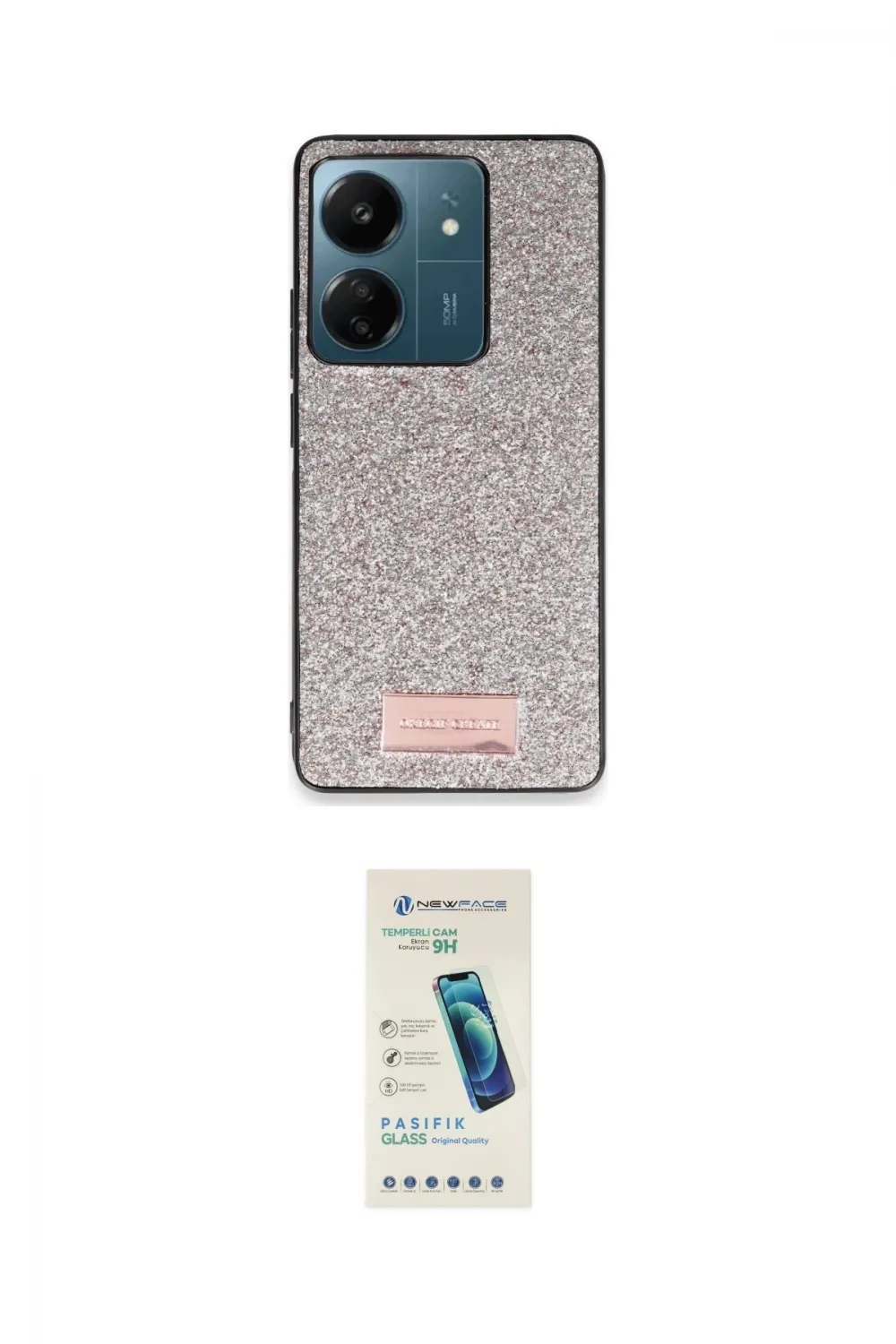 ieg™ Redmi 13C Kılıf Vadi Klasik Serisi - Şeffaf Pasifik Cam Ekran Koruyucu