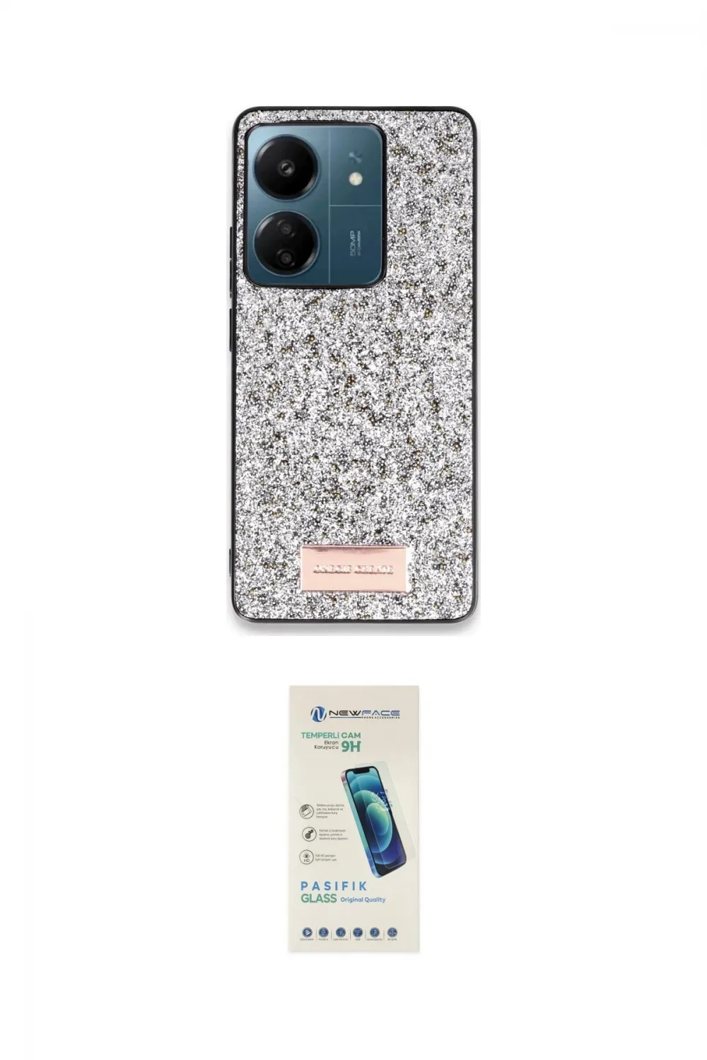 ieg™ Redmi 13C Kılıf Vadi Klasik Serisi - Şeffaf Pasifik Cam Ekran Koruyucu