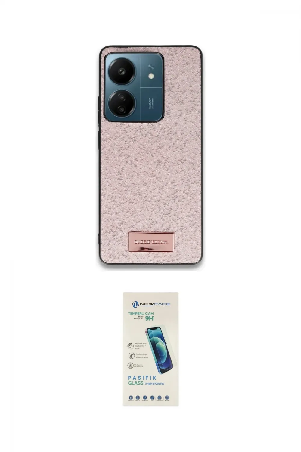 ieg™ Redmi 13C Kılıf Vadi Klasik Serisi - Şeffaf Pasifik Cam Ekran Koruyucu