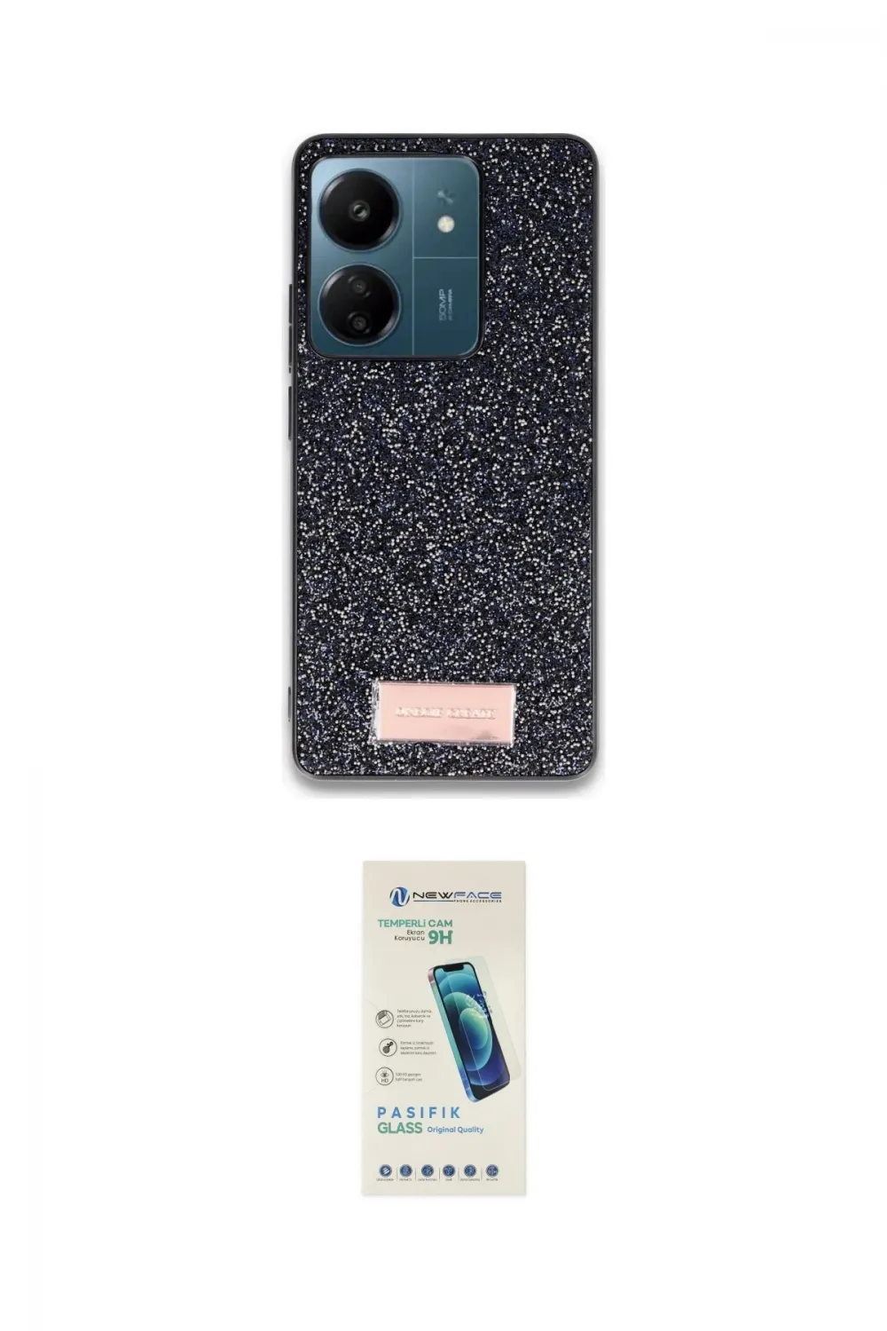 ieg™ Redmi 13C Kılıf Vadi Klasik Serisi - Şeffaf Pasifik Cam Ekran Koruyucu