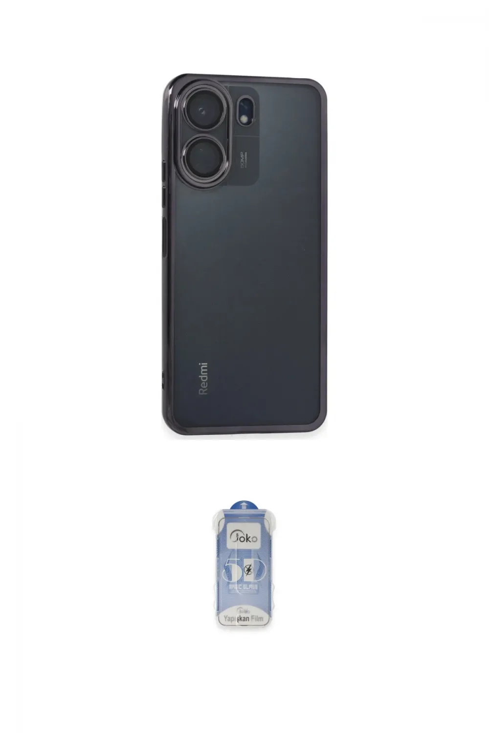 ieg™ Redmi 13C Kılıf Vadi Minimal - Siyah Joko Magic 5D Cam