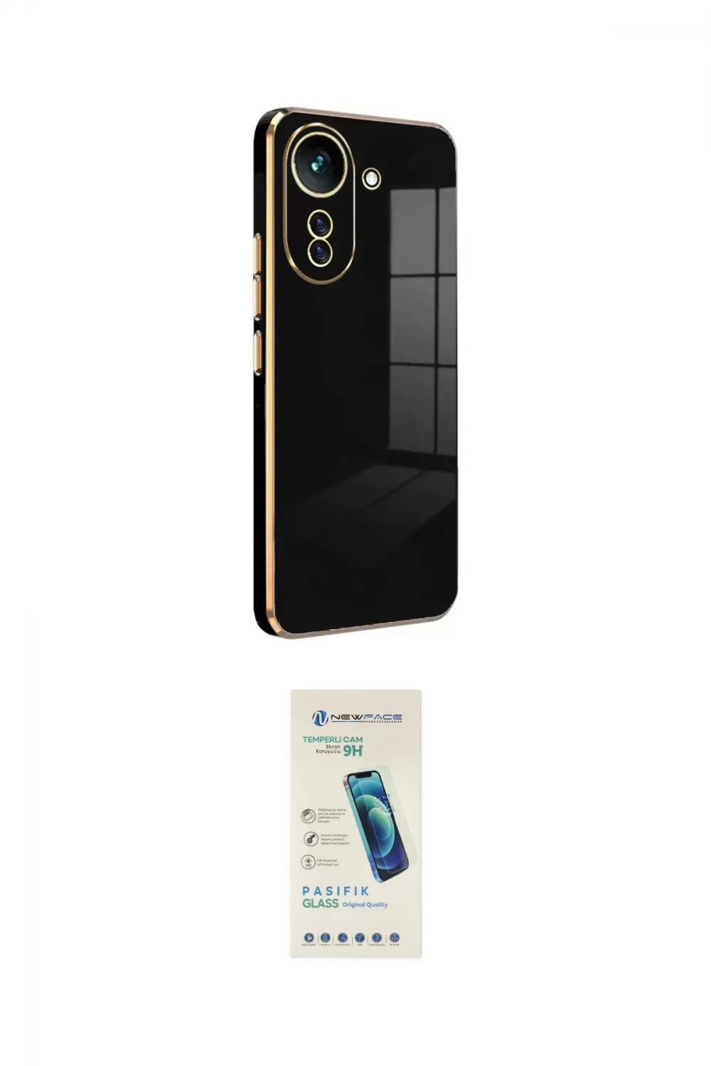 ieg™ Redmi 13C Kılıf Yankı Serisi - Şeffaf Pasifik Cam Ekran Koruyucu
