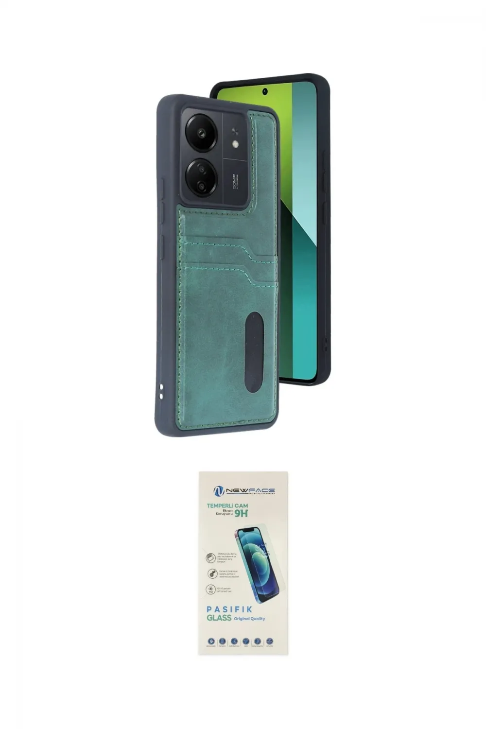 ieg™ Redmi 13C Kılıf Yörünge Işık Serisi - Şeffaf Pasifik Cam Ekran Koruyucu