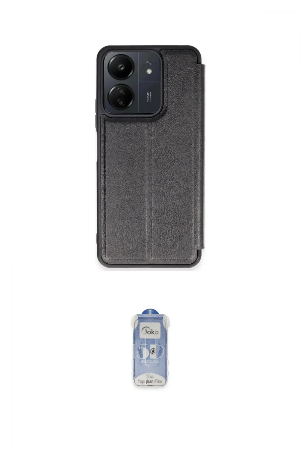 ieg™ Redmi 13C Kılıf Zirve Yansıma Serisi - Siyah Joko Magic 5D Cam