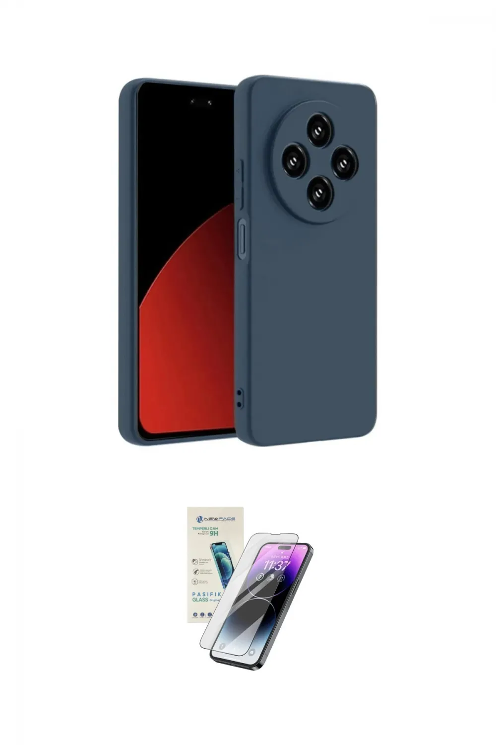 ieg™ Redmi 14C Kılıf Ahenk Serisi - Şeffaf Pasifik Cam Ekran Koruyucu