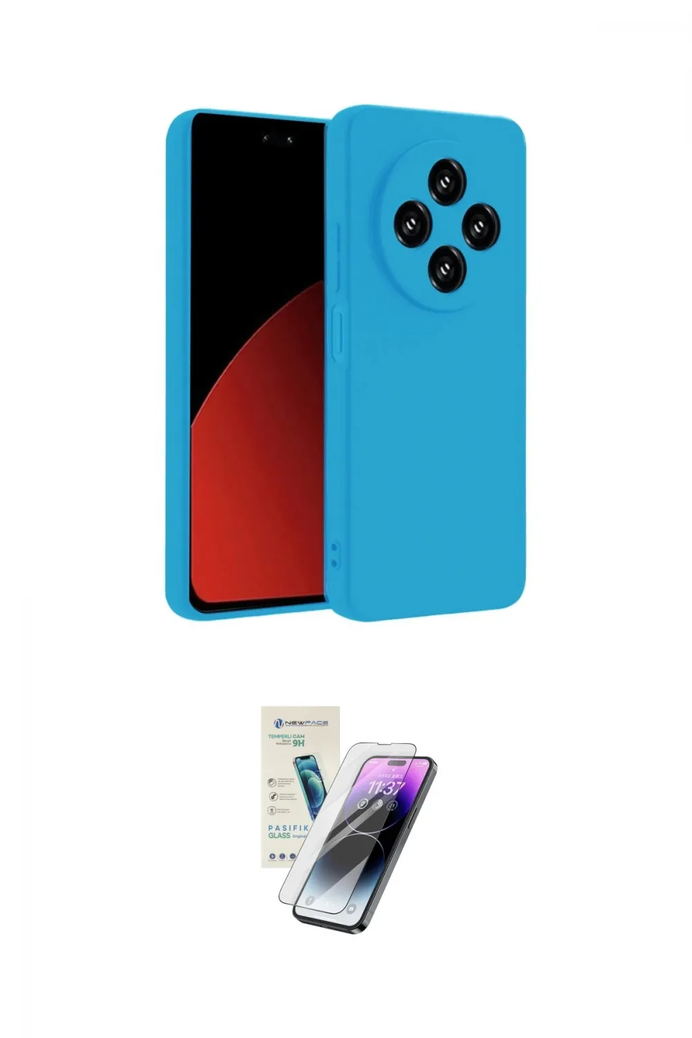 ieg™ Redmi 14C Kılıf Ahenk Serisi - Şeffaf Pasifik Cam Ekran Koruyucu