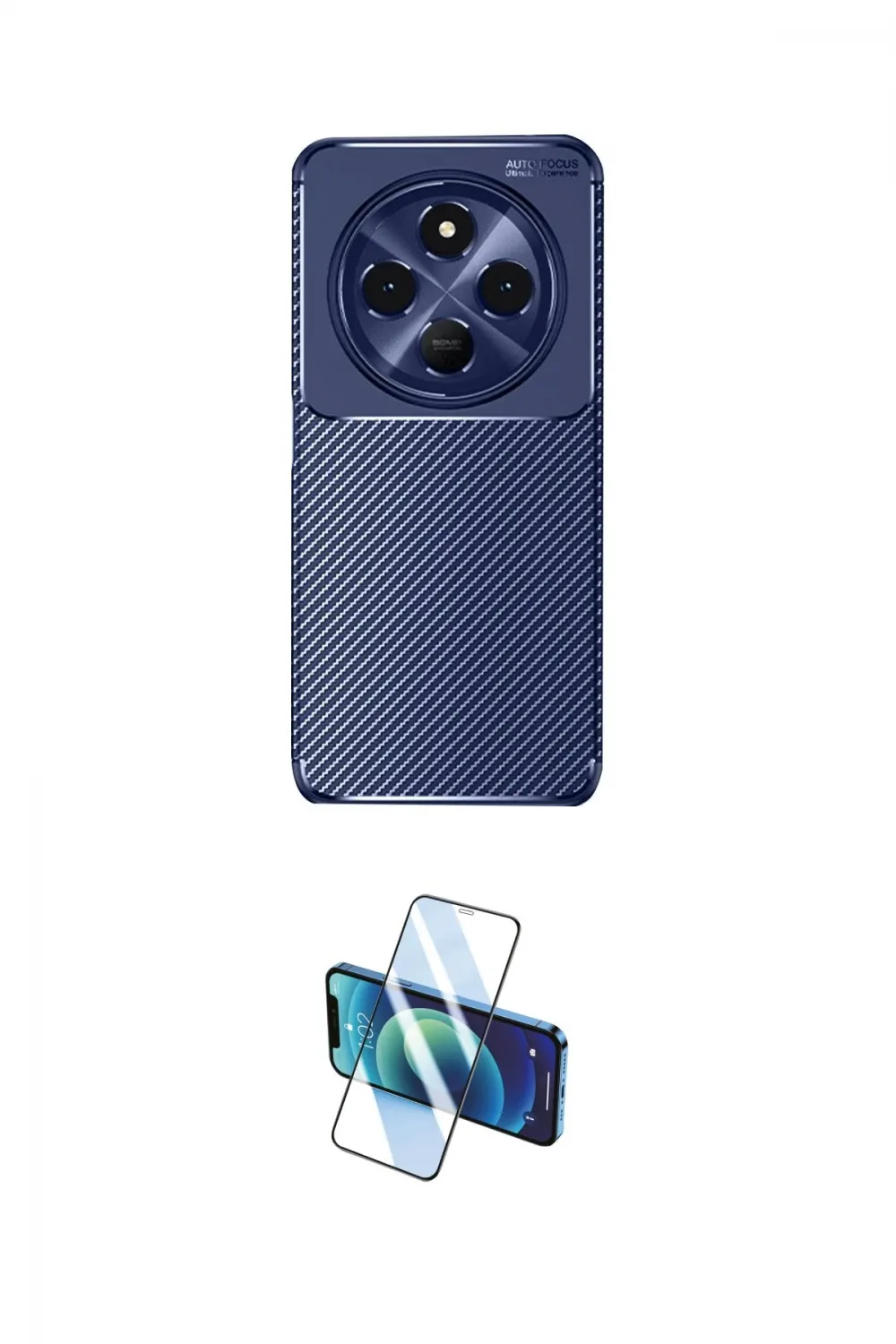 ieg™ Redmi 14C Kılıf Eksen Form Prime - Siyah 3D Antistatik Seramik Nano Ekran Koruyucu